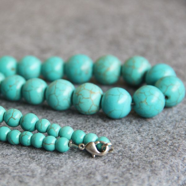 new 6-14mm blue turkey stone beads stripe diy stones necklace women girls beads 18inch hand made fashion jewelry making design, Silver
new 6-14mm blue turkey stone beads stripe diy stones necklace women girls beads 18inch hand made fashion jewelry making design, Silver
