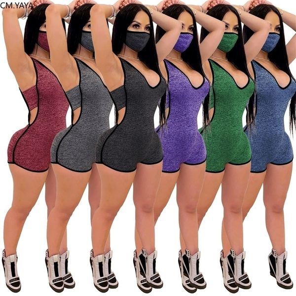 cm.yaya sport women sleeveless v-neck cut out waist short bodysuit jumpsuit overall romper playsuit 220506, Black;white
cm.yaya sport women sleeveless v-neck cut out waist short bodysuit jumpsuit overall romper playsuit 220506, Black;white