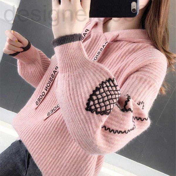 women's knits & tees designer jacquard hooded pullover sweater women's loose outer wear autumn winter korean lantern sleeve hf88, White
women's knits & tees designer jacquard hooded pullover sweater women's loose outer wear autumn winter korean lantern sleeve hf88, White