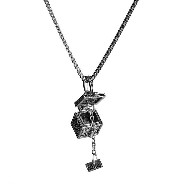pendant necklaces openable treasure box magic necklace punk mystery alloy hip hop souvenir for men women jewelry gift, Silver
pendant necklaces openable treasure box magic necklace punk mystery alloy hip hop souvenir for men women jewelry gift, Silver