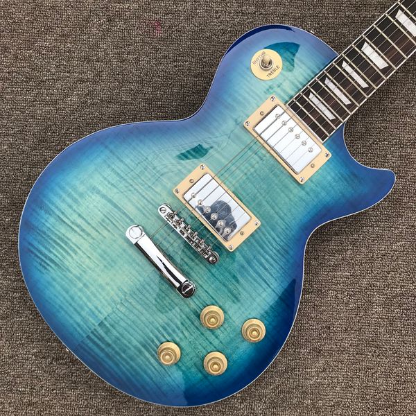 rosewood fingerboard electric guitar, chrome hardware, blue flame maple natural back, solid mahogany body guitar
rosewood fingerboard electric guitar, chrome hardware, blue flame maple natural back, solid mahogany body guitar