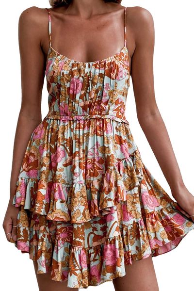 casual dresses hirigin floral boho elegant dress women pink flower print bohemian beach style summer mini ruffled backless 2022, Black;gray
casual dresses hirigin floral boho elegant dress women pink flower print bohemian beach style summer mini ruffled backless 2022, Black;gray