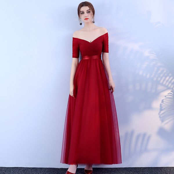 long dress for wedding party for woman red bridesmaid dresses elegant back of bandage wedding party prom dress vestidos y200109, White;black
long dress for wedding party for woman red bridesmaid dresses elegant back of bandage wedding party prom dress vestidos y200109, White;black