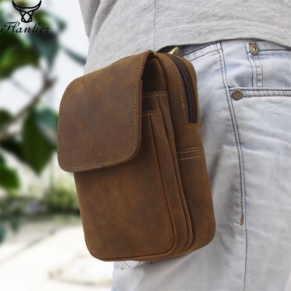 flanker crazy horse leather men waist pack vintage small waist bag hook hip bag belt bag travel fanny pack with cell phone pouch 201119
flanker crazy horse leather men waist pack vintage small waist bag hook hip bag belt bag travel fanny pack with cell phone pouch 201119