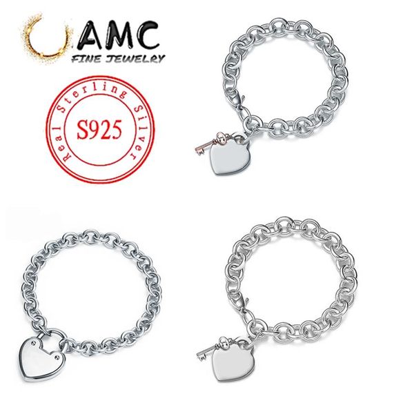 brand cuff sterling silver 925s classic fashion ladies heart key bracelet with original engraved female jewelry176i, White
brand cuff sterling silver 925s classic fashion ladies heart key bracelet with original engraved female jewelry176i, White