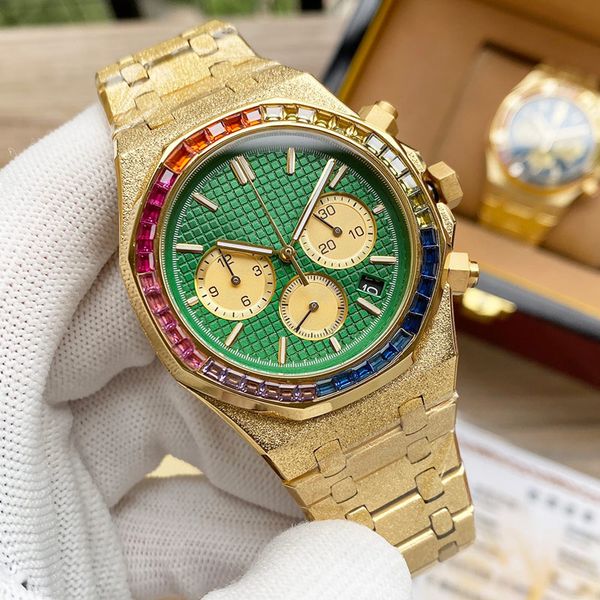 classic mens watches quartz watch 41mm colored diamonds waterproof fashion business wristwatch montre de luxe gift for men, Slivery;brown
classic mens watches quartz watch 41mm colored diamonds waterproof fashion business wristwatch montre de luxe gift for men, Slivery;brown