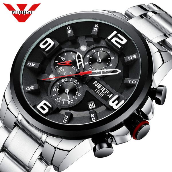 nibosi big mens watches luxury brand quartz wrist watch creative stainless steel sport fashion watch men relogio masculino, Silver
nibosi big mens watches luxury brand quartz wrist watch creative stainless steel sport fashion watch men relogio masculino, Silver