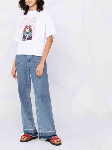 women's t-shirt spring/summer arrrival woman bead-embellished puppy print round neck white t-shirt drop shoulder qrnl
women's t-shirt spring/summer arrrival woman bead-embellished puppy print round neck white t-shirt drop shoulder qrnl