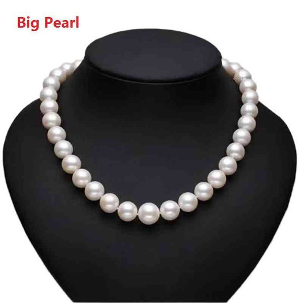 wholesale 10-11mm real necklace nearround natural freshwater big pearl choker necklaces for women fashion gift, Silver
wholesale 10-11mm real necklace nearround natural freshwater big pearl choker necklaces for women fashion gift, Silver