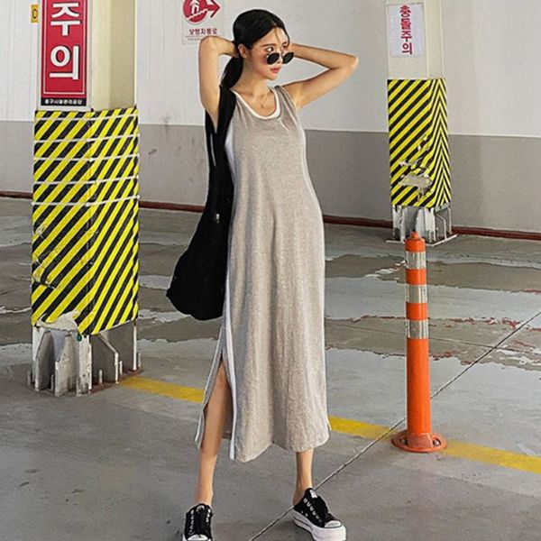 casual dresses women dress summer solid short sleeve maxi for long lady dresses, Black;gray
casual dresses women dress summer solid short sleeve maxi for long lady dresses, Black;gray