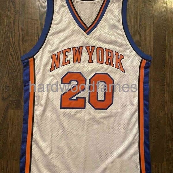 xfl20 stitched custom allan houston #20 jersey men women youth basketball jerseys xs-6xl, Black