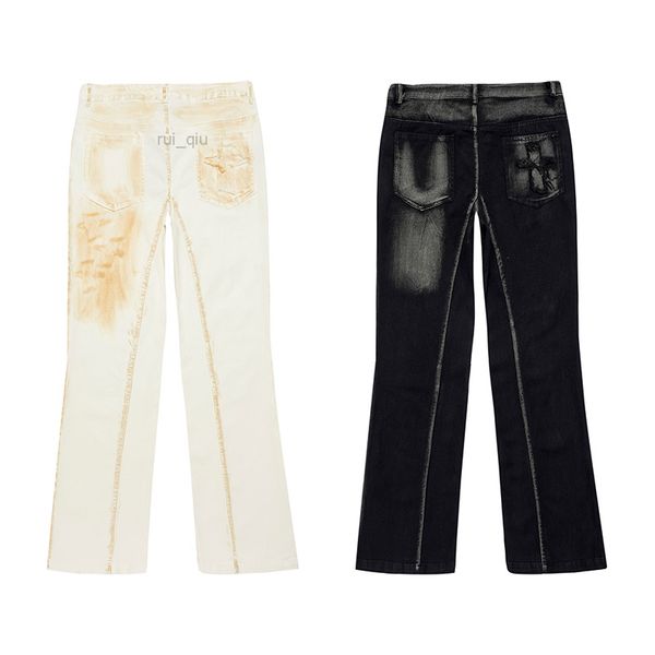 embroidery washed distressed jeans flare pants male and female wide leg casual hip hop loose denim trousers, Blue
embroidery washed distressed jeans flare pants male and female wide leg casual hip hop loose denim trousers, Blue