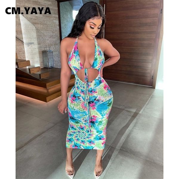 cm.yaya beach tie dye print halter neck women's midi dress night party open back sleeveless ribbed bodycon pencil dresses 220506, Black;gray
cm.yaya beach tie dye print halter neck women's midi dress night party open back sleeveless ribbed bodycon pencil dresses 220506, Black;gray