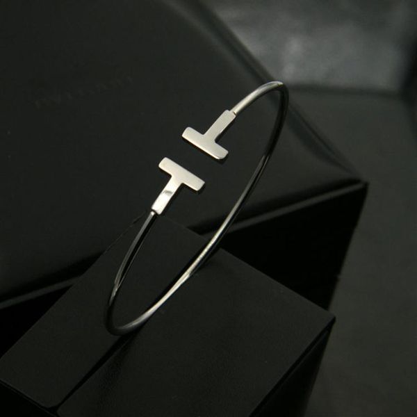 pulsera mujer new luxury quality fashion women jewelry stainless steel open cuff double t bangle bracelet gold silver rose gold hi313e, Black
pulsera mujer new luxury quality fashion women jewelry stainless steel open cuff double t bangle bracelet gold silver rose gold hi313e, Black