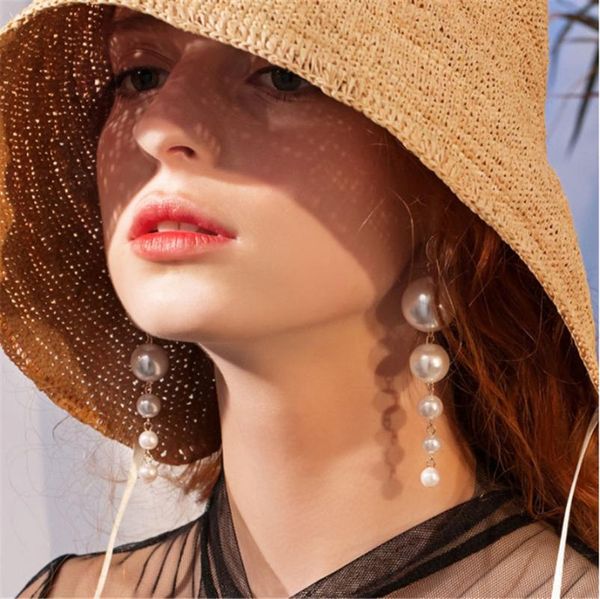 dangle & chandelier earrings trendy elegant simulated pearl long for women pearls string statement drop wedding party gifts, Silver
dangle & chandelier earrings trendy elegant simulated pearl long for women pearls string statement drop wedding party gifts, Silver