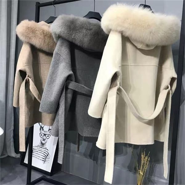 cashmere jacket women ladies hand made women fur collar wool coat casual winter wool jacket woolen overcoat cashmere coat 201215, Black
cashmere jacket women ladies hand made women fur collar wool coat casual winter wool jacket woolen overcoat cashmere coat 201215, Black