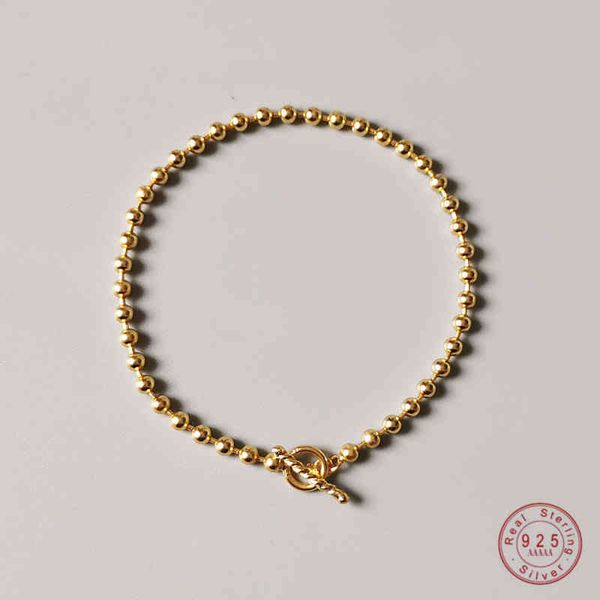 925 sterling silver simple 18k gold round bead chain bracelet women light luxury temperament party wedding jewelry gift, Golden;silver
925 sterling silver simple 18k gold round bead chain bracelet women light luxury temperament party wedding jewelry gift, Golden;silver