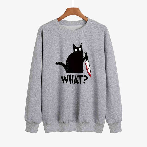 new halloween fun print what blood dripping dagger black cat personalized pattern loose round neck sweater
new halloween fun print what blood dripping dagger black cat personalized pattern loose round neck sweater