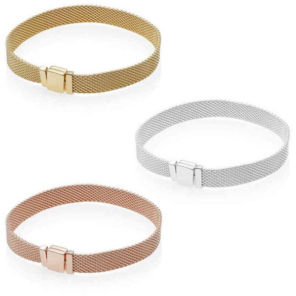 2018 new 100% 925 sterling silver reflexions bracelet fit european charm beads for women gift original fashion diy jewelry gift aa220315, Golden;silver
2018 new 100% 925 sterling silver reflexions bracelet fit european charm beads for women gift original fashion diy jewelry gift aa220315, Golden;silver