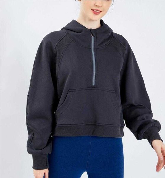 lu-33 semi zipper sweater women's hoodie yoga outfits loose fashion leisure coat running fitness casual thickened gym clothes fashion t, Gray
lu-33 semi zipper sweater women's hoodie yoga outfits loose fashion leisure coat running fitness casual thickened gym clothes fashion t, Gray