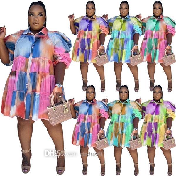 plus size xl-5xl dresses summer trend tie dyed printed lapel pleated ruffle midi shirt dress, Black
plus size xl-5xl dresses summer trend tie dyed printed lapel pleated ruffle midi shirt dress, Black