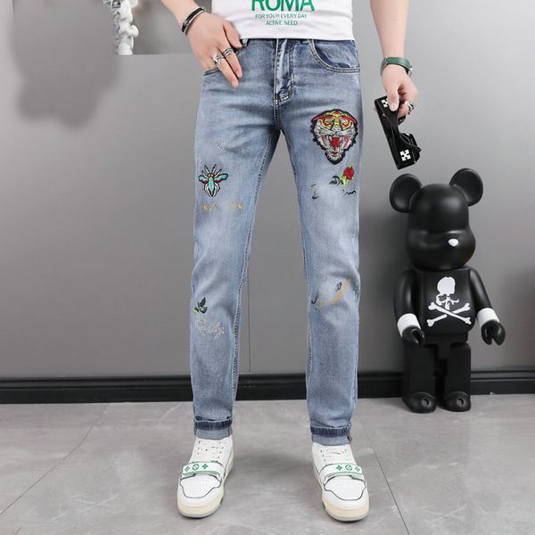 2021 mens fashion skinny straight slim ripped jean elastic casual motorcycle biker stretch denim trouser classic pants jeans size 28-40, Blue
2021 mens fashion skinny straight slim ripped jean elastic casual motorcycle biker stretch denim trouser classic pants jeans size 28-40, Blue