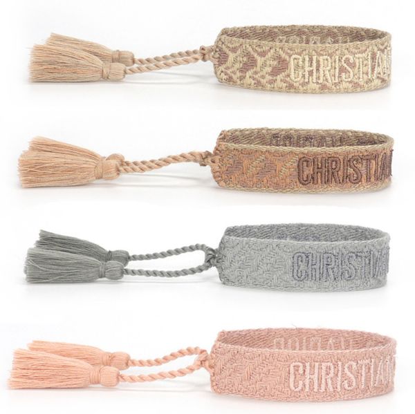 classic fashion brand bangles bracelets luxury women men handmade signature embroidered woven tassel adjustable bracelet jewelry friendship, Black
classic fashion brand bangles bracelets luxury women men handmade signature embroidered woven tassel adjustable bracelet jewelry friendship, Black