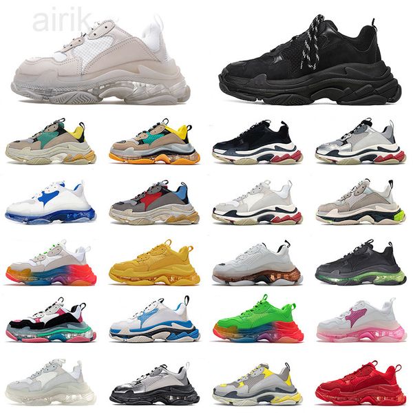 triple s casual shoes mens womens clear sole crystal bottom platform designer 17fw paris old dad grandpa vintage luxurys sports, Black
triple s casual shoes mens womens clear sole crystal bottom platform designer 17fw paris old dad grandpa vintage luxurys sports, Black