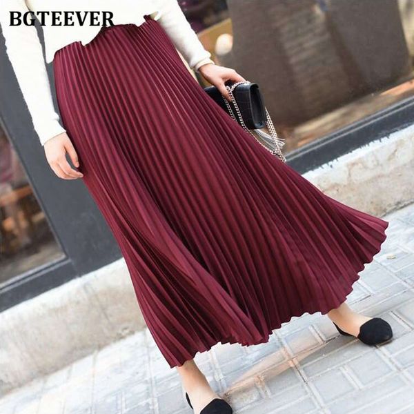 2021 new women pleated solid mid-length skirts spring elastic high waist casual loose long a-line skirts femme 10 color, Black
2021 new women pleated solid mid-length skirts spring elastic high waist casual loose long a-line skirts femme 10 color, Black