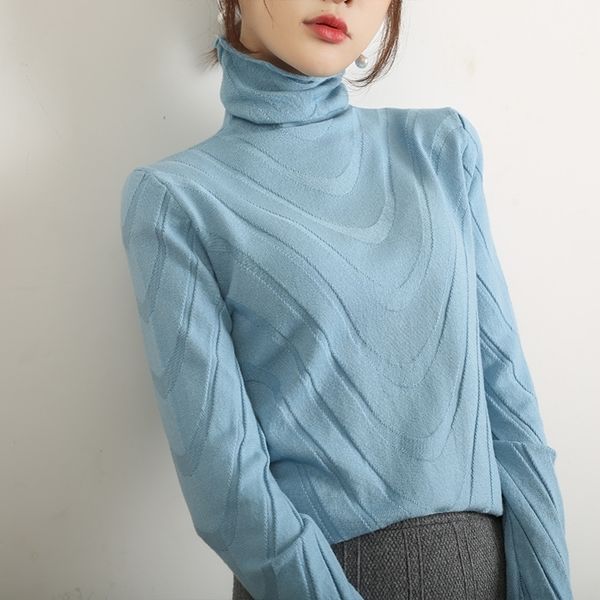 lhzsyy autumn new womens knitted turtleneck sweater fashion solid color water pattern slim pullover soft warm bottoming shirt y200910, White;black
lhzsyy autumn new womens knitted turtleneck sweater fashion solid color water pattern slim pullover soft warm bottoming shirt y200910, White;black