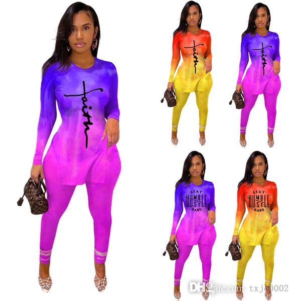 designer women sweat pants suits fall tracksuits long sleeve gradient letter printed 2 piece outfits matching sets, White
designer women sweat pants suits fall tracksuits long sleeve gradient letter printed 2 piece outfits matching sets, White