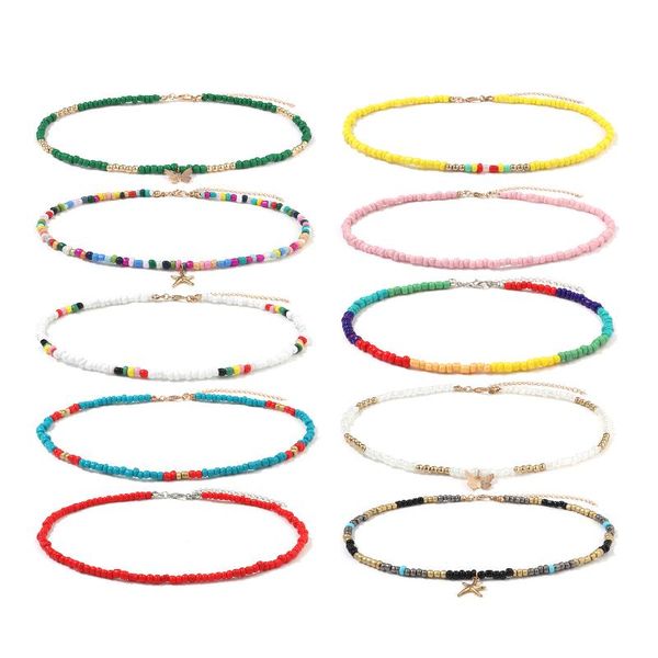 chokers simple seed beads strand choker necklace women string collar charm colorful handmade bohemia collier femme jewelry gift, Golden;silver
chokers simple seed beads strand choker necklace women string collar charm colorful handmade bohemia collier femme jewelry gift, Golden;silver