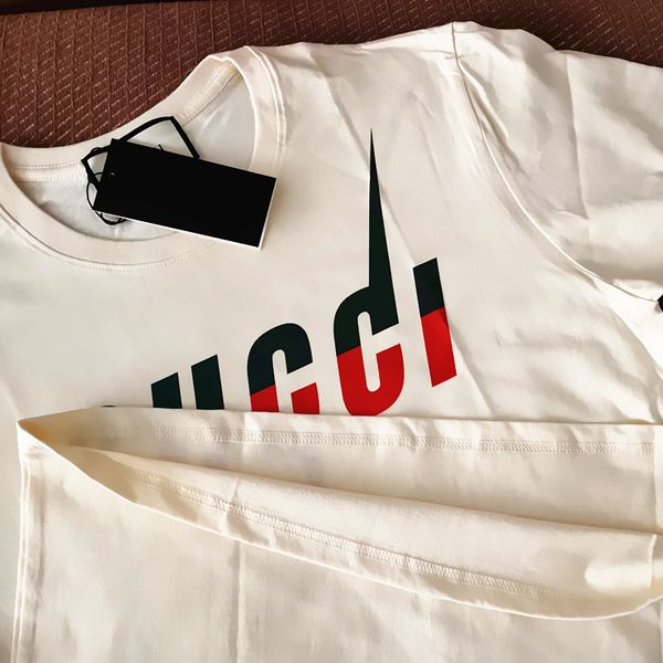 mens womens t shirt europe quality brand casual fashion printing cotton letter short summer sleeve breathable cozy plus size ucci 3xl 4xl 5x, White;black
mens womens t shirt europe quality brand casual fashion printing cotton letter short summer sleeve breathable cozy plus size ucci 3xl 4xl 5x, White;black