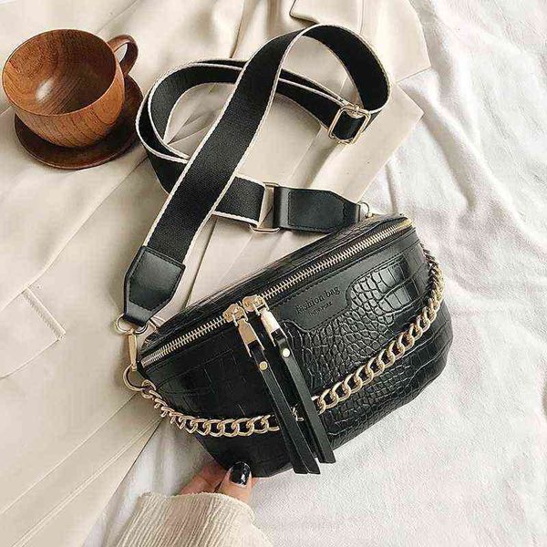 women's luxury leather bag high grade waist thick chain shoulder chest strap handbag 220422
women's luxury leather bag high grade waist thick chain shoulder chest strap handbag 220422