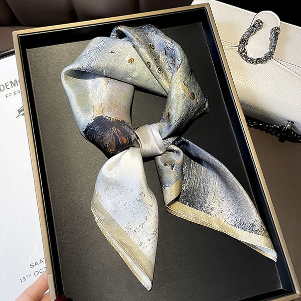 silk scarf small square towel 70cm high-end gift mulberry silk scarf spring and autumn girls back profile small scarf with suit, Blue;gray
silk scarf small square towel 70cm high-end gift mulberry silk scarf spring and autumn girls back profile small scarf with suit, Blue;gray
