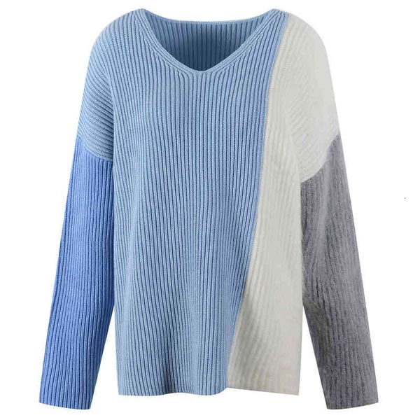women's knits tees color matching sweater women's clothing autumn and winter loose fashion contrast color v-neck slim casual 343l, White
women's knits tees color matching sweater women's clothing autumn and winter loose fashion contrast color v-neck slim casual 343l, White