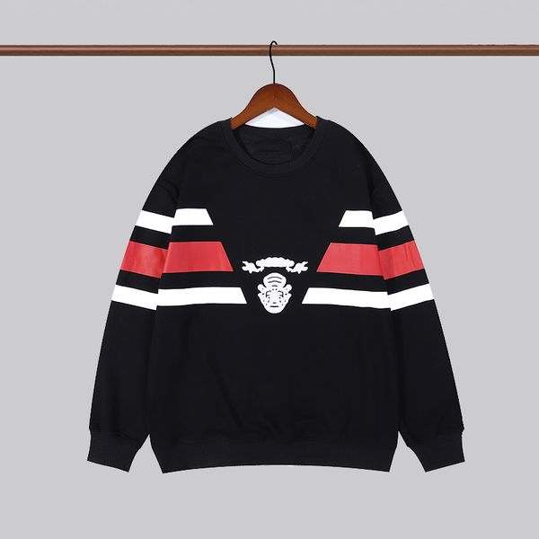 men's sweatshirt letter stripe print round neck designer long sleeve t-shirt casual loose couple street fashion t luxury pullover m-xxl, Black
men's sweatshirt letter stripe print round neck designer long sleeve t-shirt casual loose couple street fashion t luxury pullover m-xxl, Black