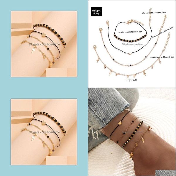 anklets jewelry s1645 fashion beads love crucifix foot ornaments anklet 4pcs/set womens drop delivery 2021 dheog, Red;blue
anklets jewelry s1645 fashion beads love crucifix foot ornaments anklet 4pcs/set womens drop delivery 2021 dheog, Red;blue