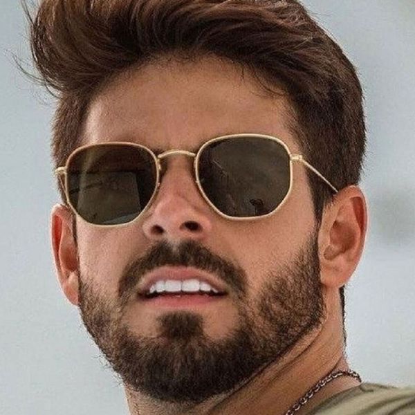 square retro sunglass men classic vintage sunglass male brand digner glass small frame metal culos de sol, White;black
square retro sunglass men classic vintage sunglass male brand digner glass small frame metal culos de sol, White;black