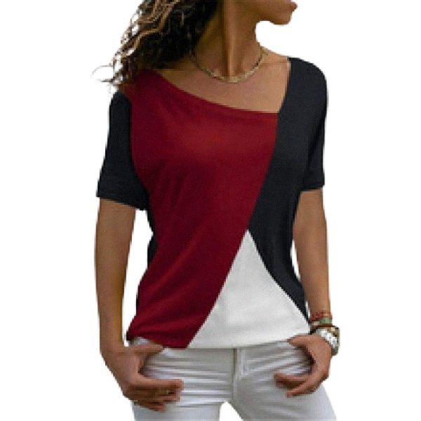 cross-border 2019 summer new amazon europe and america explosions crewneck women's contrast short sleeve t-shirt i8wi#, White
cross-border 2019 summer new amazon europe and america explosions crewneck women's contrast short sleeve t-shirt i8wi#, White