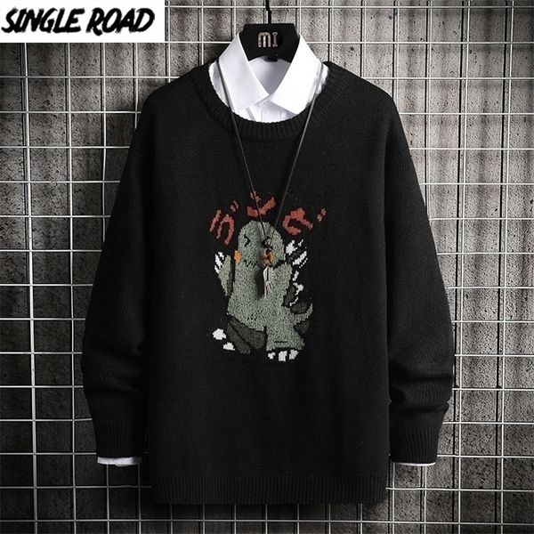 singleroad mens knitted sweater men winter anime jumper oversized harajuku japanese korean pullover black sweater for men 201126, White;black
singleroad mens knitted sweater men winter anime jumper oversized harajuku japanese korean pullover black sweater for men 201126, White;black