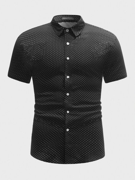 men polka dot shirt c4ux#, White;black
men polka dot shirt c4ux#, White;black
