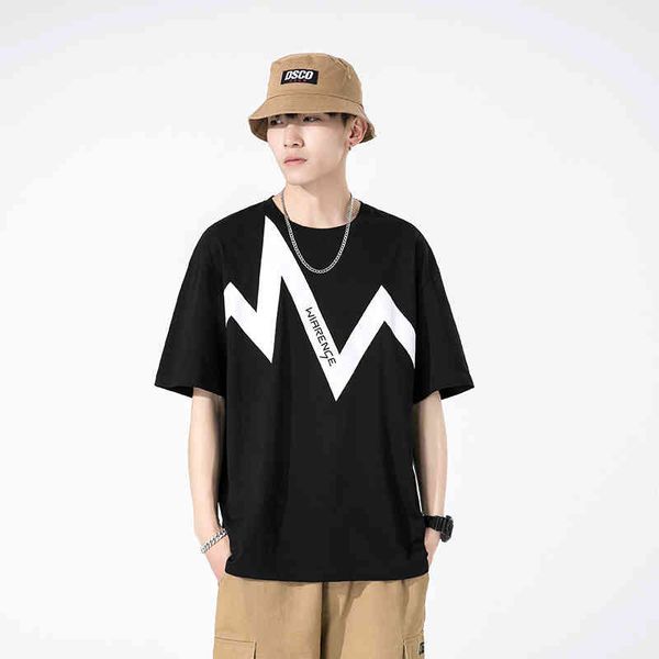 men's t-shirt summer new brand printing bottom shirt cotton half short sleeve streetwear women clothes loose tee, White;black
men's t-shirt summer new brand printing bottom shirt cotton half short sleeve streetwear women clothes loose tee, White;black