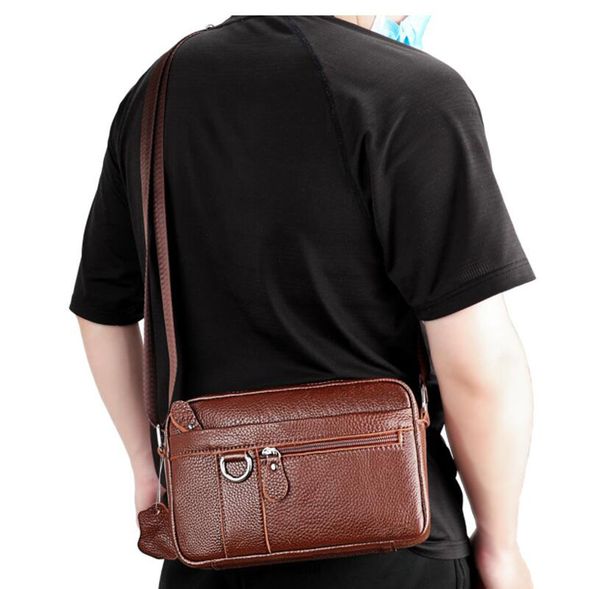 wholesales drop ship 6078 portable men's money clips multifunctional one-shoulder messenger bags first layer leather women's leath, Black
wholesales drop ship 6078 portable men's money clips multifunctional one-shoulder messenger bags first layer leather women's leath, Black