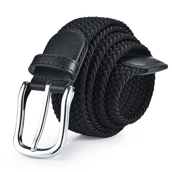 women men knitted silver black pin buckle belt woven canvas elastic braided stretch belts plain webbing strap 220629, Black;brown
women men knitted silver black pin buckle belt woven canvas elastic braided stretch belts plain webbing strap 220629, Black;brown