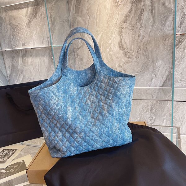 212p france womens denim/lambskin gaby quilted shopping bags gold metal hardware handle shoulder luggage large capacity pocket desigenr hand