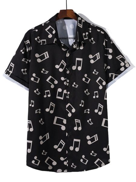 men random music note print shirt i1tp#, White;black
men random music note print shirt i1tp#, White;black