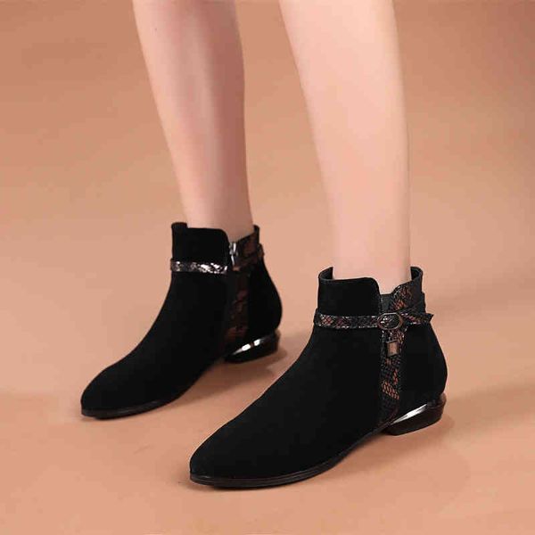 slippers short boots women's autumn winter frosted cow leather flat bottom thick heel pointed end large 42 plush martin xkrg, Black
slippers short boots women's autumn winter frosted cow leather flat bottom thick heel pointed end large 42 plush martin xkrg, Black