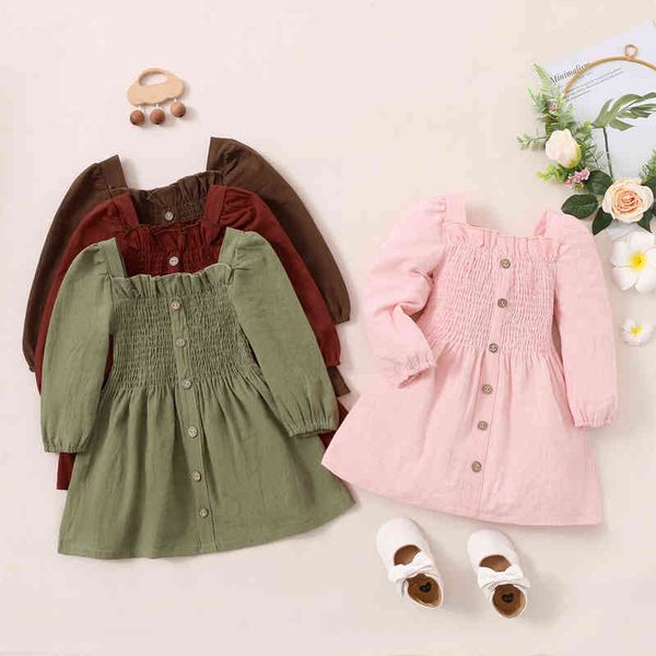toddler baby girls autumn dress cute long sleeve square neck solid single-breasted dress cotton infant clothes children outfits l220715, Red;yellow
toddler baby girls autumn dress cute long sleeve square neck solid single-breasted dress cotton infant clothes children outfits l220715, Red;yellow