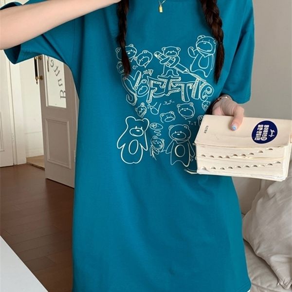 jielur white fashion allmatch short sleeve women tshirt summer cute cartoon bear blue t shirt print letter female mxl 220615
jielur white fashion allmatch short sleeve women tshirt summer cute cartoon bear blue t shirt print letter female mxl 220615